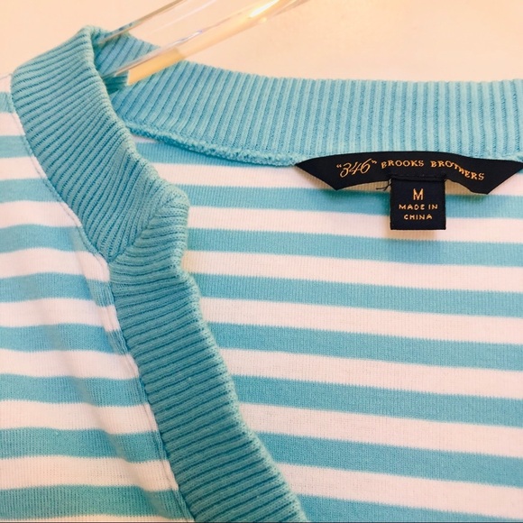 BROOKS BROTHERS Cotton Blue Striped Sweater - Picture 7 of 11